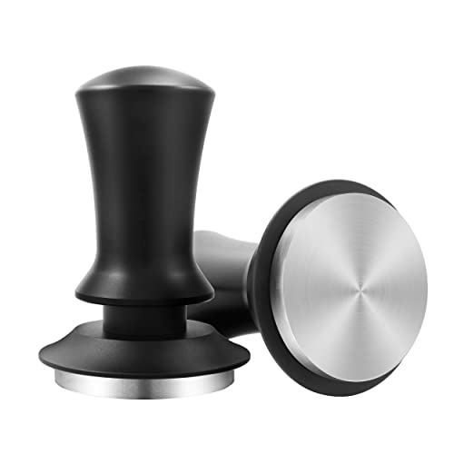 K Cool Coffee Tamper, Espresso Tamper, Premium Barista Tamper With Calibrated Spring, 100% Flat Stainless Steel Base Tamper For Espresso Coffee Machine (51Mm, Black) #TOP5