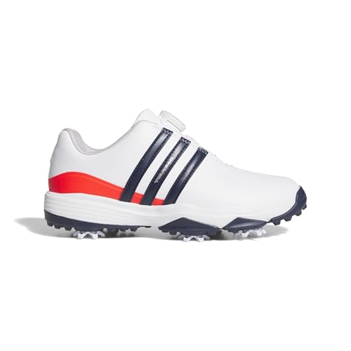 adidas Junior's JR TOUR360 BOA 24, FTWR White/Collegiate Navy/Lucid red, 6.5 by adidas - Used condition - US$67.25