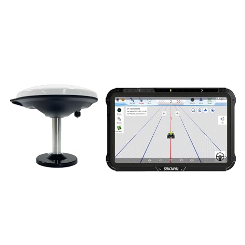 SMAJAYU Tractor GPS Guidance System 10inch Precision Ag Software Activated,2.5cm Accuracy by CORS Compatible for John Deere Various Tractors 30cm Accuracy no Need Subscription JY100