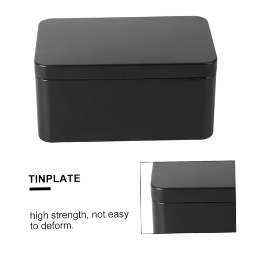 Boîte à thé métal noire pour ranger vos bijoux et petits objets - 4