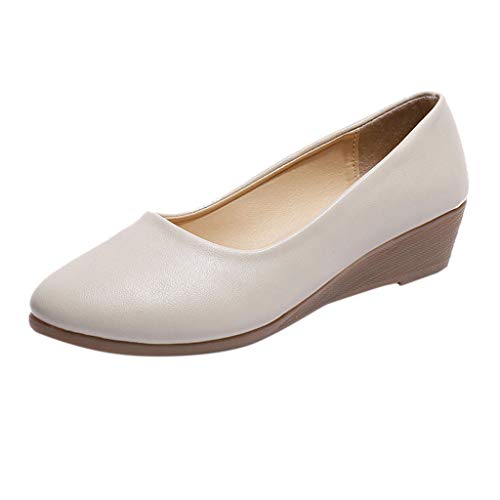 ZARLLE_ Hombre Zapatillas Zapatos Mujer Tacon Fiesta,ZARLLE Zapatos Casual de cuña para Mujer Bombas de Cabeza Redonda Zapatos de Trabajo Profesionales Salvajes