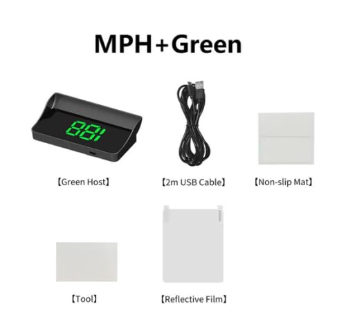 Miniatura 2 de CRLHC Pantalla frontal universal GPS para coche, velocímetro, HUD, proyector digital para parabrisas, medidor de velocidad, pantalla de velocidad