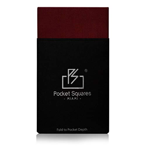 Pocket Squares Miami Men's Pocket Square Presidential 6½ x 3¾ Burgundy
