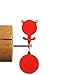 Wingswinmax 2.5 "Bear Target Air Rifle Colgando Target Spinner Pistola de aire Objetivo atornillado Acero Plinking Target BB Air Gun objetivo Slingshot Target (rojo, grande)