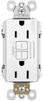 Legrand 1597TRW Tamper Resistant GFCI Wall Outlet, White