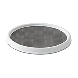 Copco 2555-0190 Non-Skid Pantry Cabinet Lazy Susan Turntable, 12-Inch, White/Gray