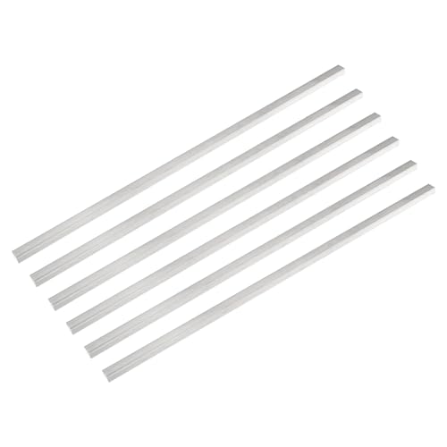 Image of MECCANIXITY 6 Pcs Square Aluminum Flat Bar, 5 /16 inch (8mm) Thick x 25 /64 inch (10mm) Width x 12 inch (305mm) Long 6061 Aluminum Flat Plate Solid New Mill Stock Silver for Industrial Building