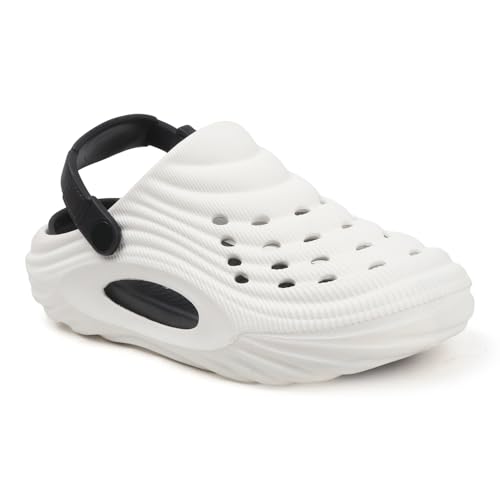 Image of Men's Lightweight EVA Clogs with Adjustable Back Strap | Breathable Anti-Skid Slip-On Sandals | Comfortable Casual Garden Beach Clogs for Indoor Outdoor