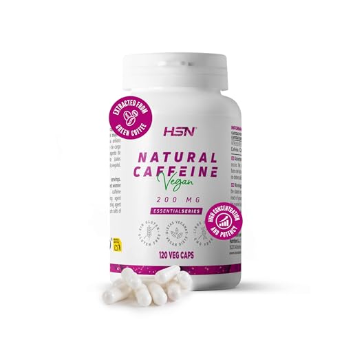 HSN Cafeína Natural 200mg | 120 Cápsulas Vegetales |...