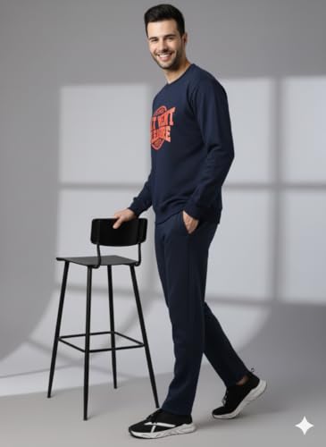 Image of Mack Jonney Graphic Print Track Suit for men | Co-ord Set | Warm Fleece Tracksuit Set | Full Sleeve Sweatshirt