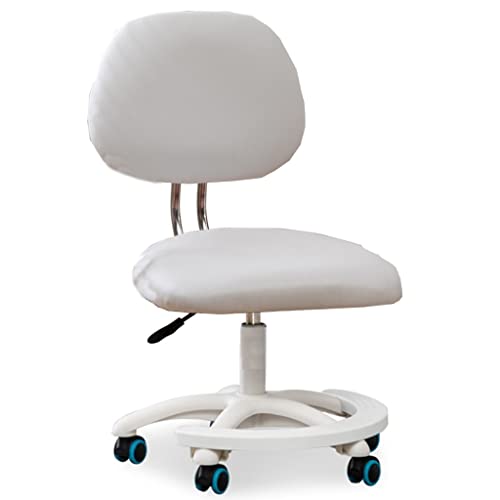 GIZNXBA Jugenddrehstuhl Kinderdrehstuhl Mädchen Grün Höhenverstellbarer Schreibtischstuhl Kind Studien Büro Computer Stuhl, Abnehmbare Fußstütze Und Lordosenstütze (Color : /Beige, Size : Armless) Cover