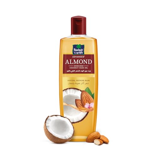 Parachute Advansed Almond Hair Oil with Coconut|For Soft & Silky Hair| Boosts Shine & Softness| No Parabens & Silicones| All Hair Types| 6.7 fl.oz
