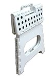 ABO Gear 9' Folding Step Stool for Adults and Kids, Kitchen Stools, Garden Stool, White