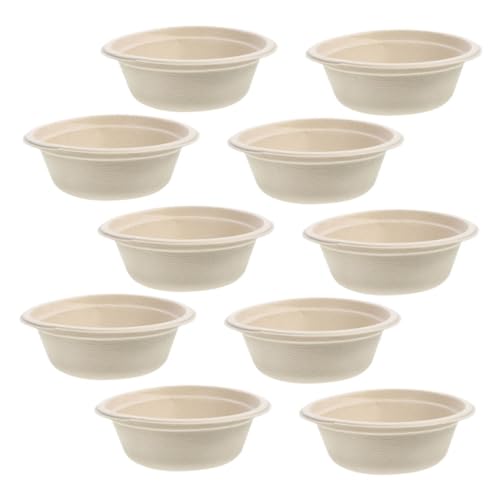 BCOATH 10pcs Kitten Puppy Bowl Large Capacity Disposable Cat Dog Bowl Practical for Indoor Outdoor