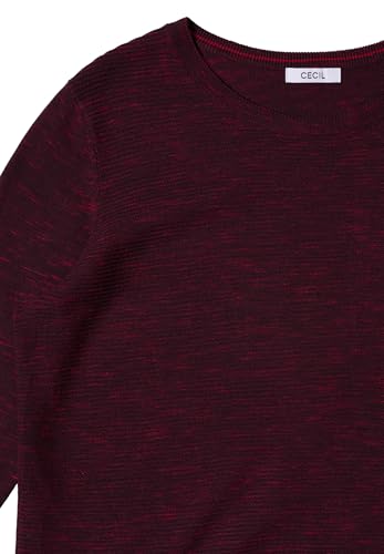 Cecil Strukturpullover Eggplant red Heather Melange S – Ansicht 5