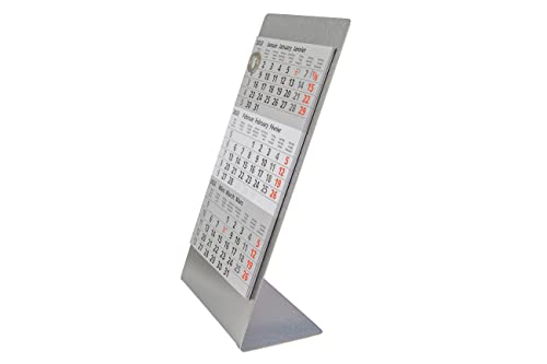 TISCHKALENDER STEHKALENDER AUFSTELLKALENDER aus Edelstahl 2023 + 2024 Cover