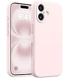 AOTESIER Magnetic for iPhone 16 Case, Silicone | Full Camera Protection | Integrated Camera Control Button | MagSafe Compatible | Anti-Scratch Microfiber Lining Phone Case, Chalk Pink