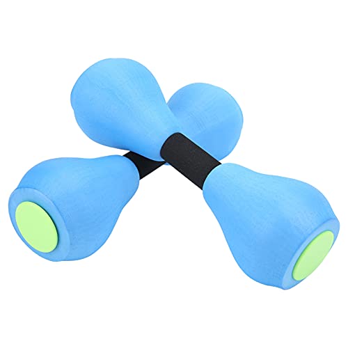 Lightweight EVA Foam Dumbbells, Set of 2, Swimming Water Sport Dumbbell for Yoga Fitness Training (Blue)