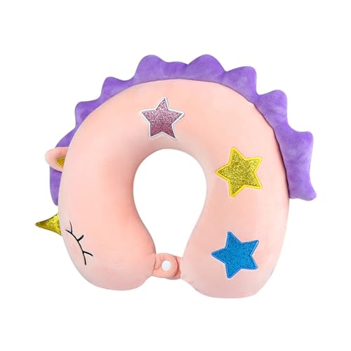 Pjeghbvop Almohada de viaje para niños, almohada de espuma viscoelástica, lavable, portátil, para viaje, avión, coche, tren, autobús