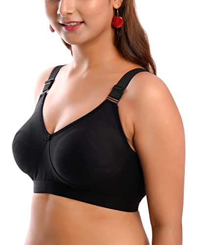 Image of Viral Girl Women's Wire-Free Cotton Hosiery Bra | Non-Padded, Full Coverage, Adjustable Straps | Soft Comfortable Innerwear with Hook & Eye Closure for Everyday Use