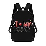 I Love My Gay - Zaino per computer portatile, unisex, 43 cm, da viaggio immagine