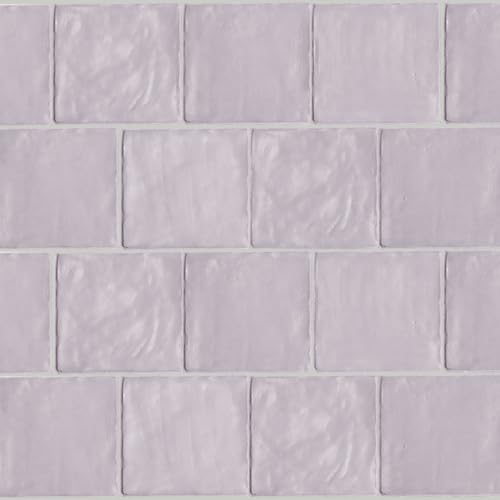 4\" x 4\" White Ceramic Tile for Kitchen, Bathroom or Wall Panel (5.28 Sq ft- Box of 50 Tiles)