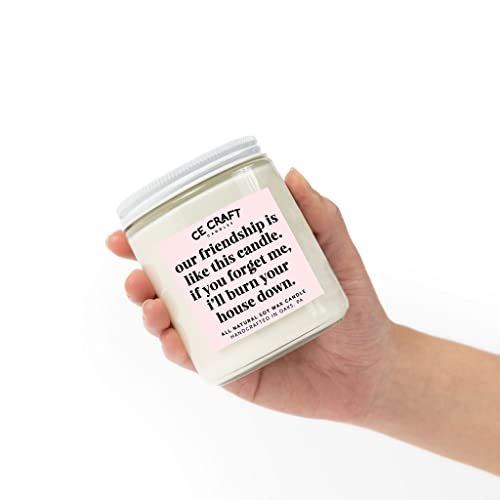C&E Craft - Our Frienship Is Like This Candle - Friendship Candle | Gifts For Her | Funny Candles | Birthday Gifts For Friends Female | Funny Gifts For Bff, Coworker (Champagne Toast) #TOP1