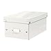 Produktbild Leitz 6042 DVD Aufbewahrungsbox Click & Store mit Deckel (für DVDs/Weiß/5er Pack)