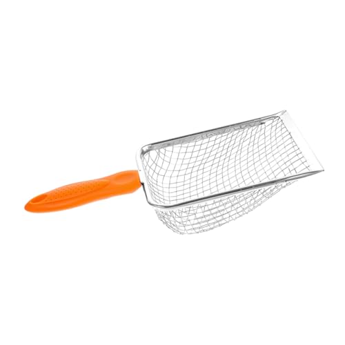 Levemolo Stainless Steel Cat Litter Scoop with Wide Mouth Design Durable Non Stick Kitten Litter Sifter Efficient Leakage Handle for Convenient Pet Cleanup