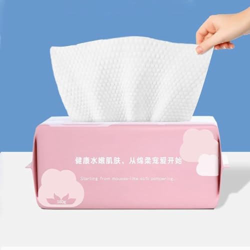 McMola Disposable Face Towel Face Cloths for Washing Soft Cotton Dry Wipes Facial Cloths Towelettes for Washing and Drying 100 Count Facial Tissue for Cleansing Skincare and Makeup Remover