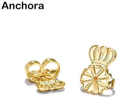 ANCHORA Original Magic Earring Backs for Droopy Ears | Earring Lifters for Heavy Earring | Earing Lifter Backs BAX | Earlobe Secure Clear Miracle