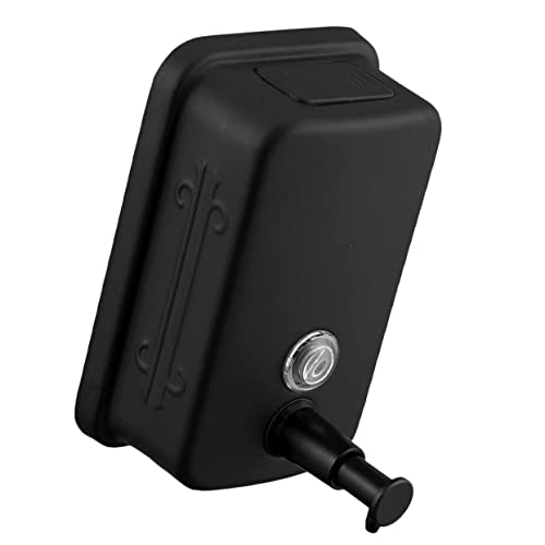 LIFKOME 1Pieza Jabón De Pared Inoxidable Caja Dispensadora Manual para Jabón Líquido Botella Color Negro