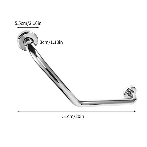 Bathroom Grab Bar, 500mm Stainless Steel Safety Support Grab Rail Anti-Slip Handrail Towel Rails Shower Handrails Toilet Grab Handle for Elderly, Children, Disabled