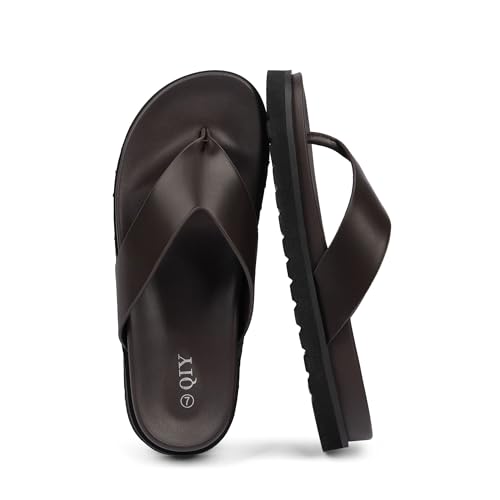 QIY Women Platform Thong Flip Flops Slip On Sandals, Chocolate, 6.5 by QIY - Used condition - Image 2