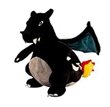 CHAOZI0Evil Winged, fire-Breathing Dragon Stuffed Animal Dinosaur Plush firedragon Toys, Throw Pillow, Companion for Boys and Girls, (Black)