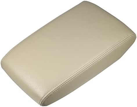 X AUTOHAUX Center Console Lid Cover For Toyota Highlander (2008-2014) – Beige Faux Leather Armrest Protector