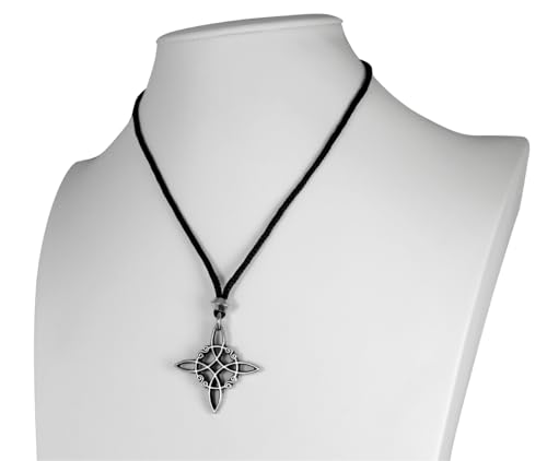 Pewter Celtic Witches Knot Wiccan Pendant Necklace4