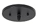 B&P Lamp 5 1/4 Inch Modern Shallow Steel Canopy Kit (Black) with Hardware - Includes Screws, Nuts, Crossbar & Bushing