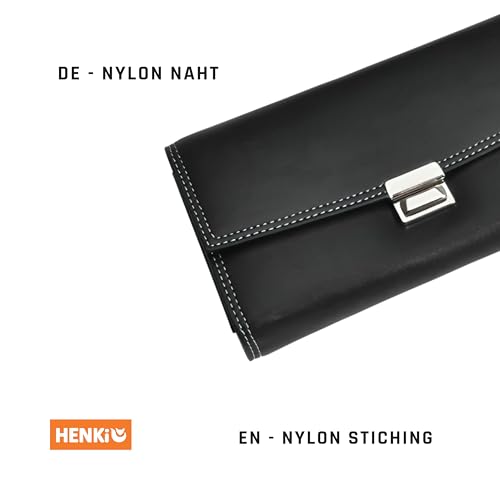 HENKi Kellner Geldbörse Premium, Kellnerbörse, Geldbeutel, Damen Herren Portemonnaie mit Holster, Steck-Tasche und Kette mit großem Münzfach, Taxi, Restaurant, Pizza