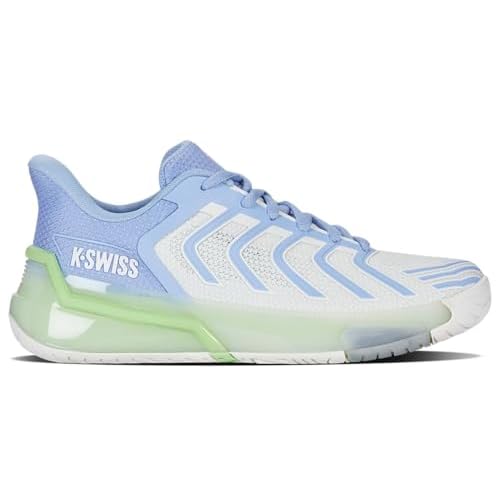 K-Swiss Women's Ultrashot 4 Tennis Shoe 6.5 Lucent White/Dutch Canal/Paradise Green