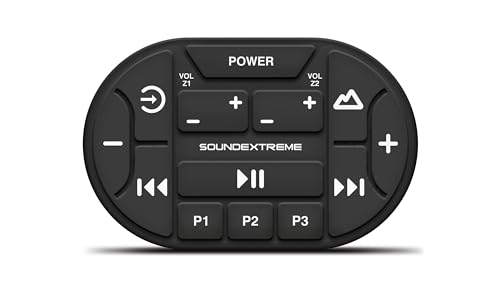 SoundExtreme by Ecoxgear Audio and LED Transom Remote Control Wireless Waterproof Dirtproof for Universal Surface Mounting