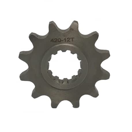 ASSA - Pignon Scooter Moto Standard - 12 Dents - en Acier - Compatible Chaine Pas 420 - Moteurs Am6 Cover