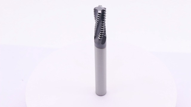Image of 1 /2-13 UN Solid Carbide Thread Mill - AlCrN Coated, 4 Helical Flute | Thread end Mill, .370 inch Cutting Diameter, 13 Pitch Length of Cut(1.00), 3 /8 inch Shank Diameter, 3-1 /2 inch Overall Length