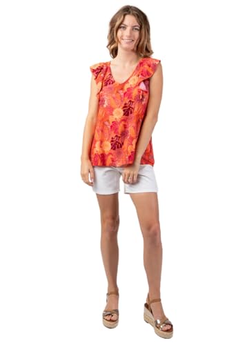 Top femme tendance pour les vacances : imprimé estival chic