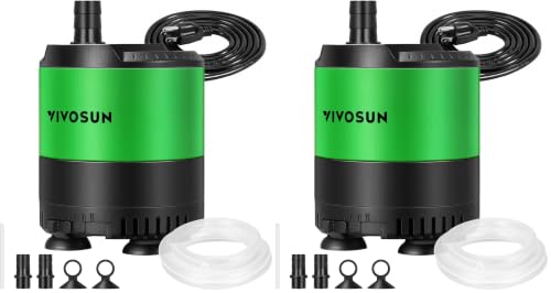 Image of VIVOSUN 210GPH Sub Water Pump for Fish Tank, Pond, Aquarium, Hydroponics (Pack of 2)