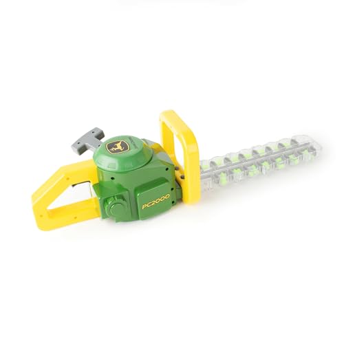 TOMY John Deere Cortasetos para niños | Juguete de Cortasetos para niños Activado por Cable de tracción, no Necesita Pilas | Juguetes de simulación para niños y niñas | Juguetes para niños pequeños a