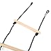 Kids 5 - Step Climbing Rope Ladder - Wooden & Polyester Swing Toy, Indoor/Outdoor Fitness Equipment, 100KG Load