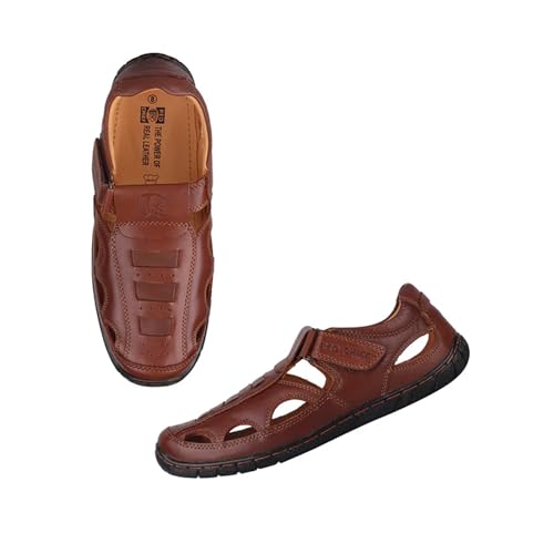 Image of Red Chief Nubuck Leather Formal Slip-On Sandal for Men | RC547