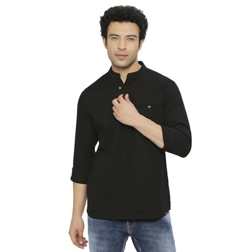 Image of Spykar Men's Slim Fit N /A Full Sleeve Solid Casual Shirts