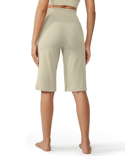 Image of Promover 14 inch /21 inch /23 inch /25 inch Inseam Capri Pants for Women Wide Leg Yoga Cropped Pants with Pockets Loose Casual Summer Pant